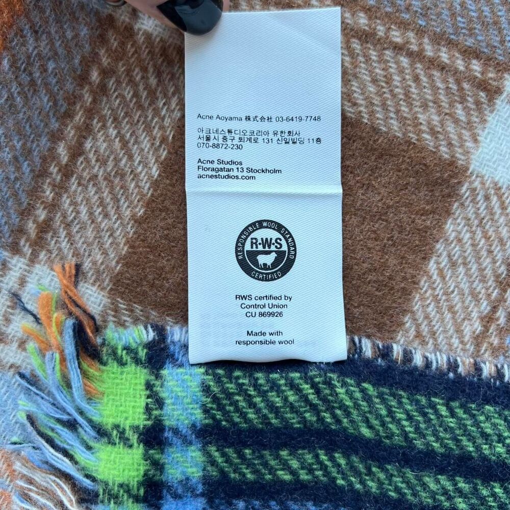 Acne Studios Vorata Patchwork Tartan Scarf - Picture 4 of 4
